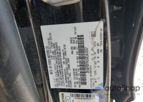 2016 Ford Fusion Titanium из США, поврежденный, VIN 3FA6P0D96GR265357